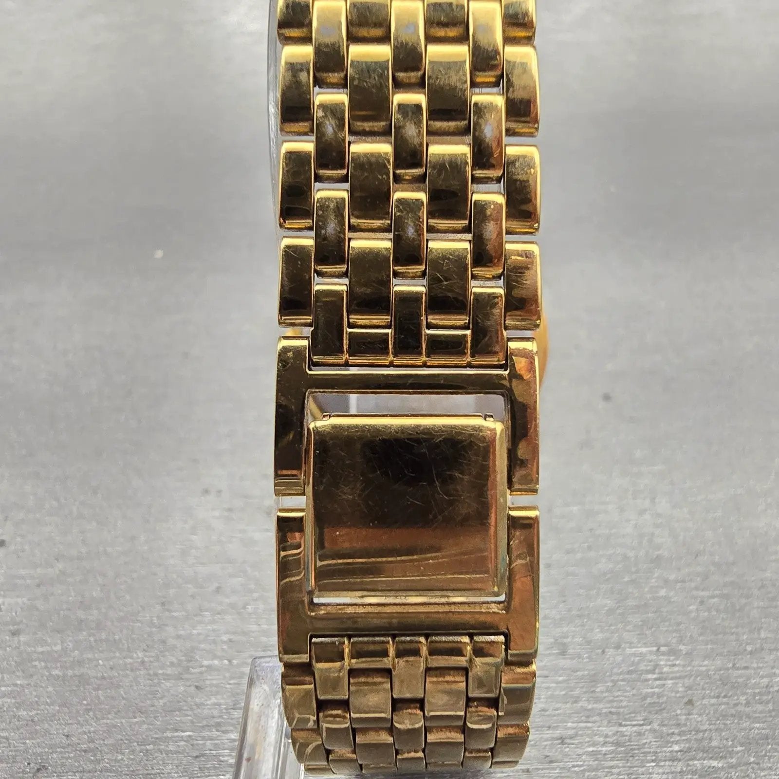 Seiko Watch Men 34mm Champagne Dial Gold Tone Round V701-6K69 New Battery VTG7