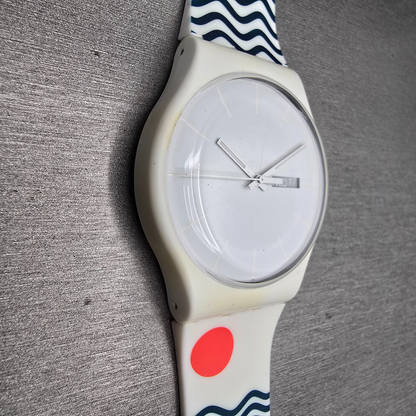 Swatch Perfect Ride Watch Men 41mm White Dial White Case SUOW701J New Battery5