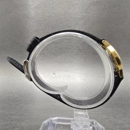 Seiko Watch Women 23mm Gold dial Gold Round 1400-0049 New Battery VTG8