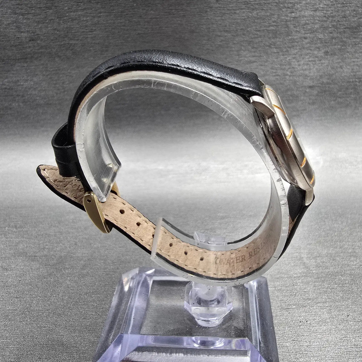Skagen Watch Women 26m Gray Dial Two Tone Round 3SGSB Leather Band New Battery8