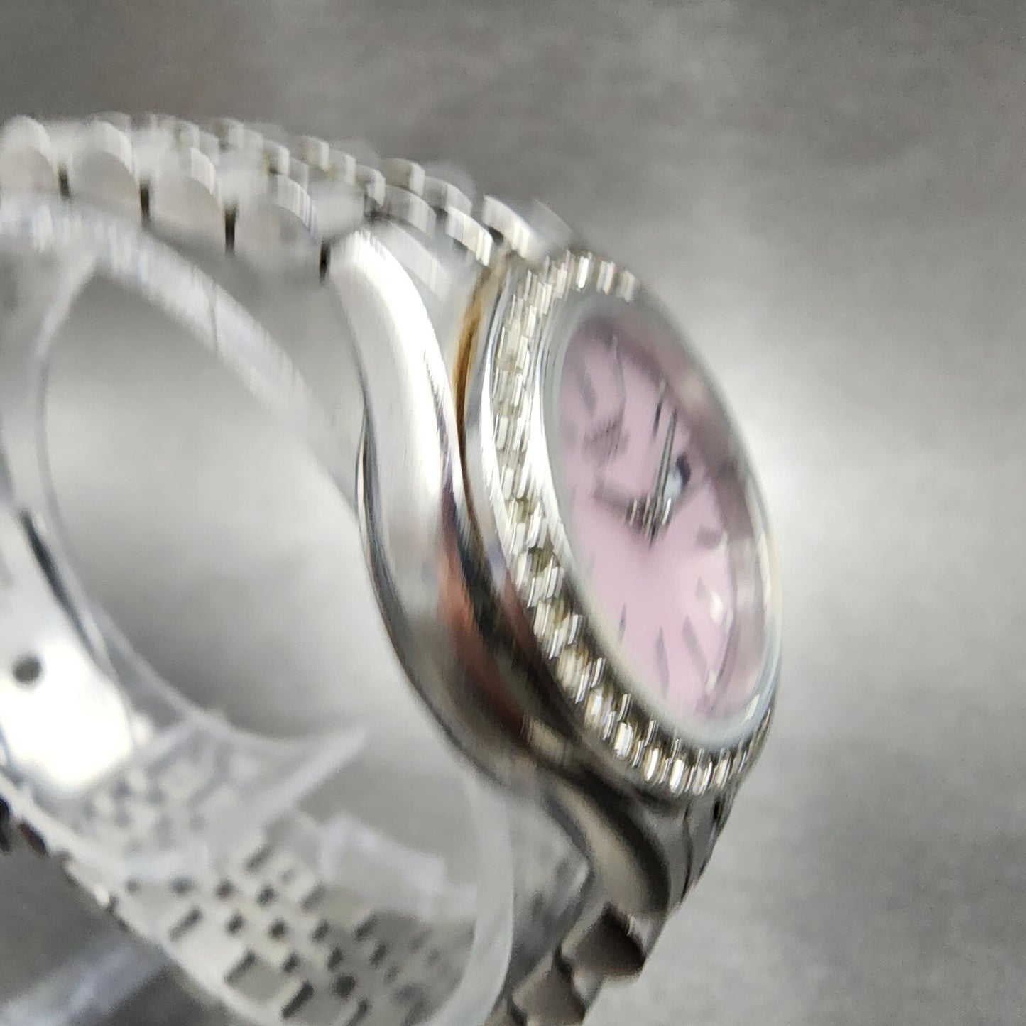 Citizen EcoDrive Watch Women 25mm Pink Dial Steel Daydate Round Runs3