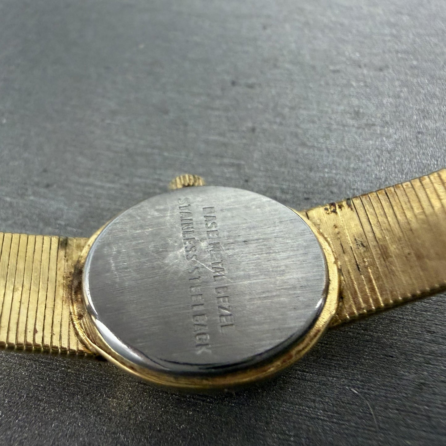 Lucien Piccard Dufonte Watch Women 16mm Champagne Dial Gold Tone Oval New BattA19