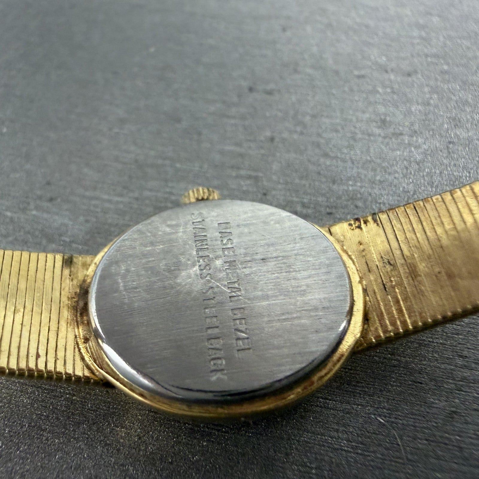 Lucien Piccard Dufonte Watch Women 16mm Champagne Dial Gold Tone Oval New BattA19