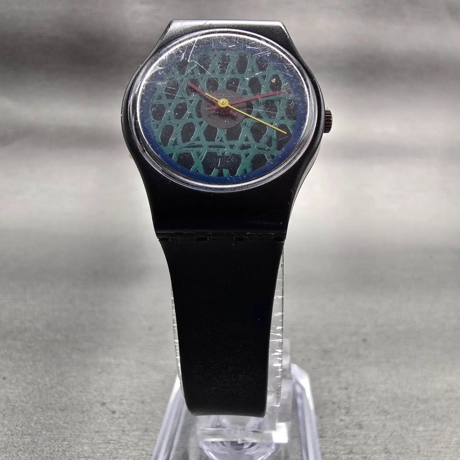 Swatch Lady Chelsea Watch Women 25mm Black Dial Black Tone Round LB112 New Batt5