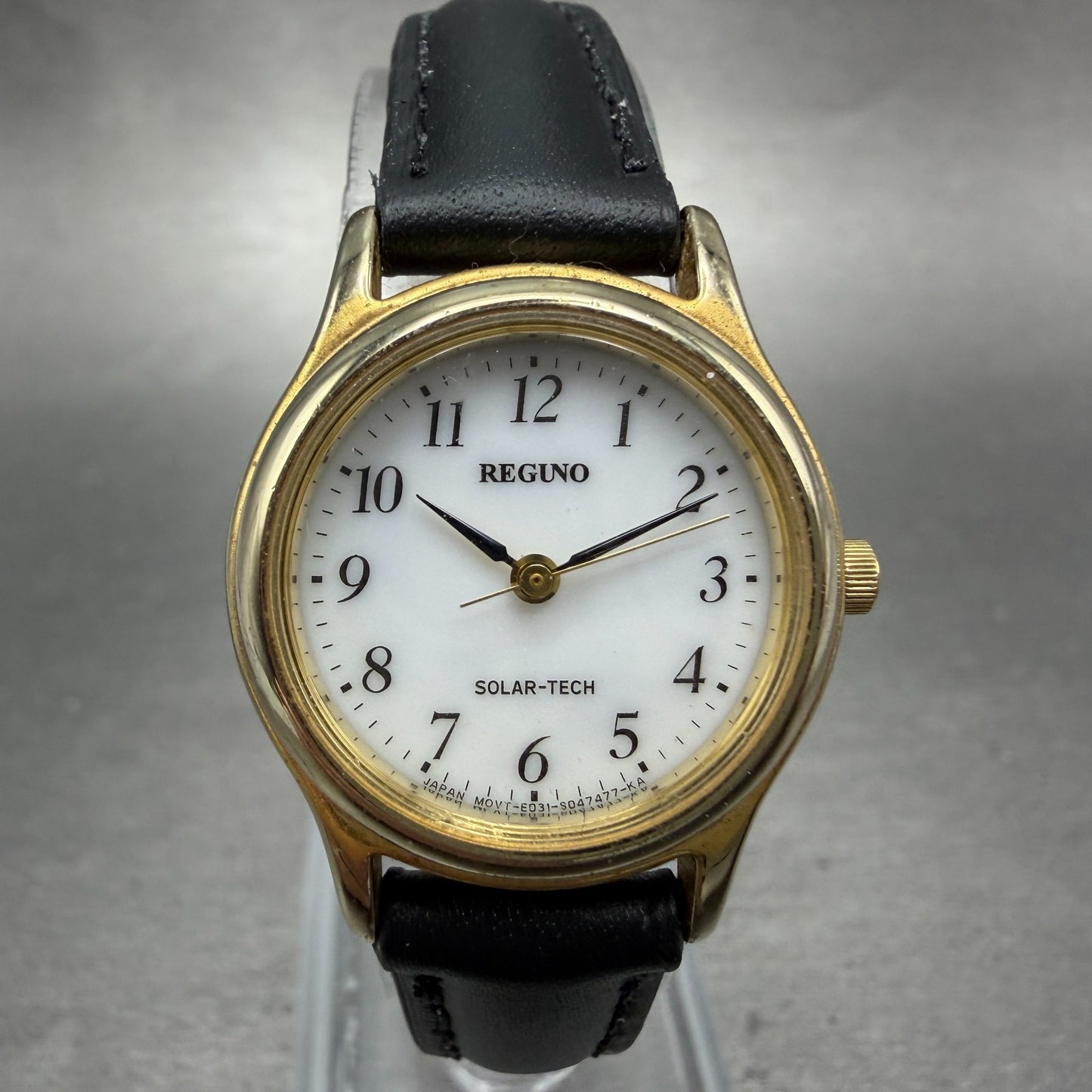 Citizen Reguno Solar Watch Women 24mm White Dial Gold Tone E031-S028256 Runs0