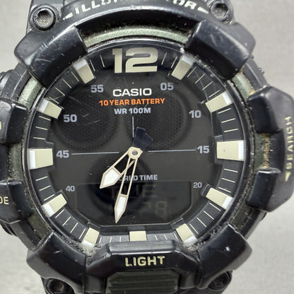 Casio Illuminator Watch Men 48mm Analgo Digital Black Green Alarm Chrono New Bat1