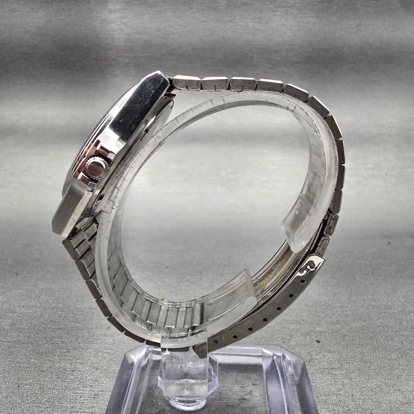 Seiko SQ Watch Men 37mm Black Dial Silver Tone Daydate 8123-6009 New Battery VTG6