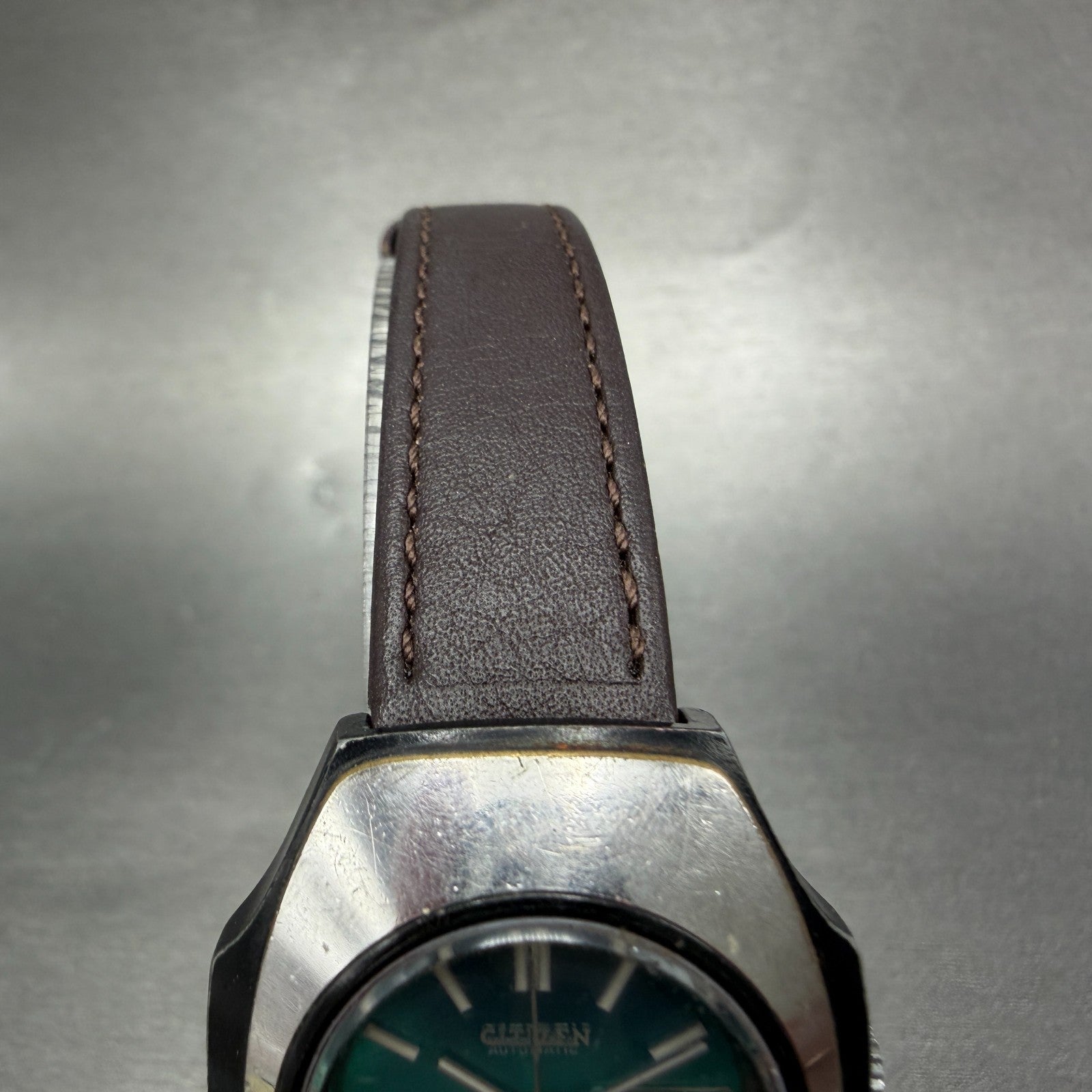 Citizen Automatic Watch Women 29mm Blue Green Dial Silver Daydate 4-661052 Runs4