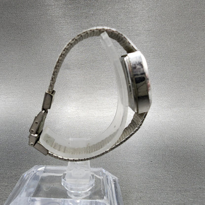 Orient Tank Watch Women 19mm White Dial Silver Tone Manal Wind Rectangle Runs8