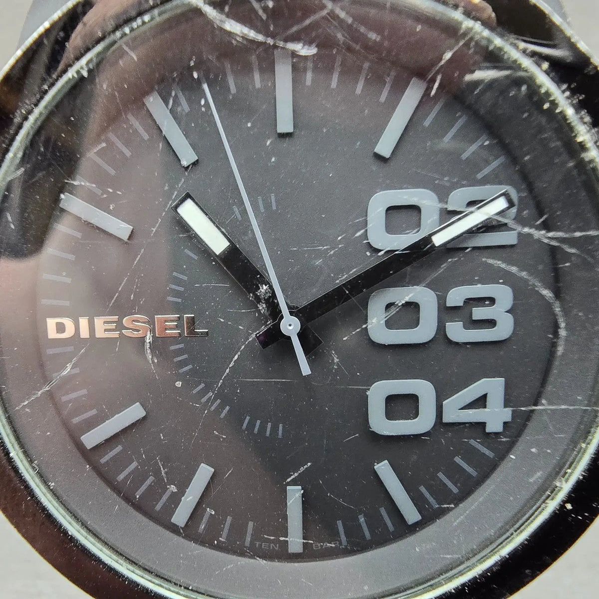 Diesel Watch Men 46mm Black Dial Black Tone Round DZ-1371 New Battery1