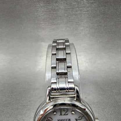 Citizen Wicca EcoDrive Watch Women 24mm White Dial Steel Round E031R005421 Run4