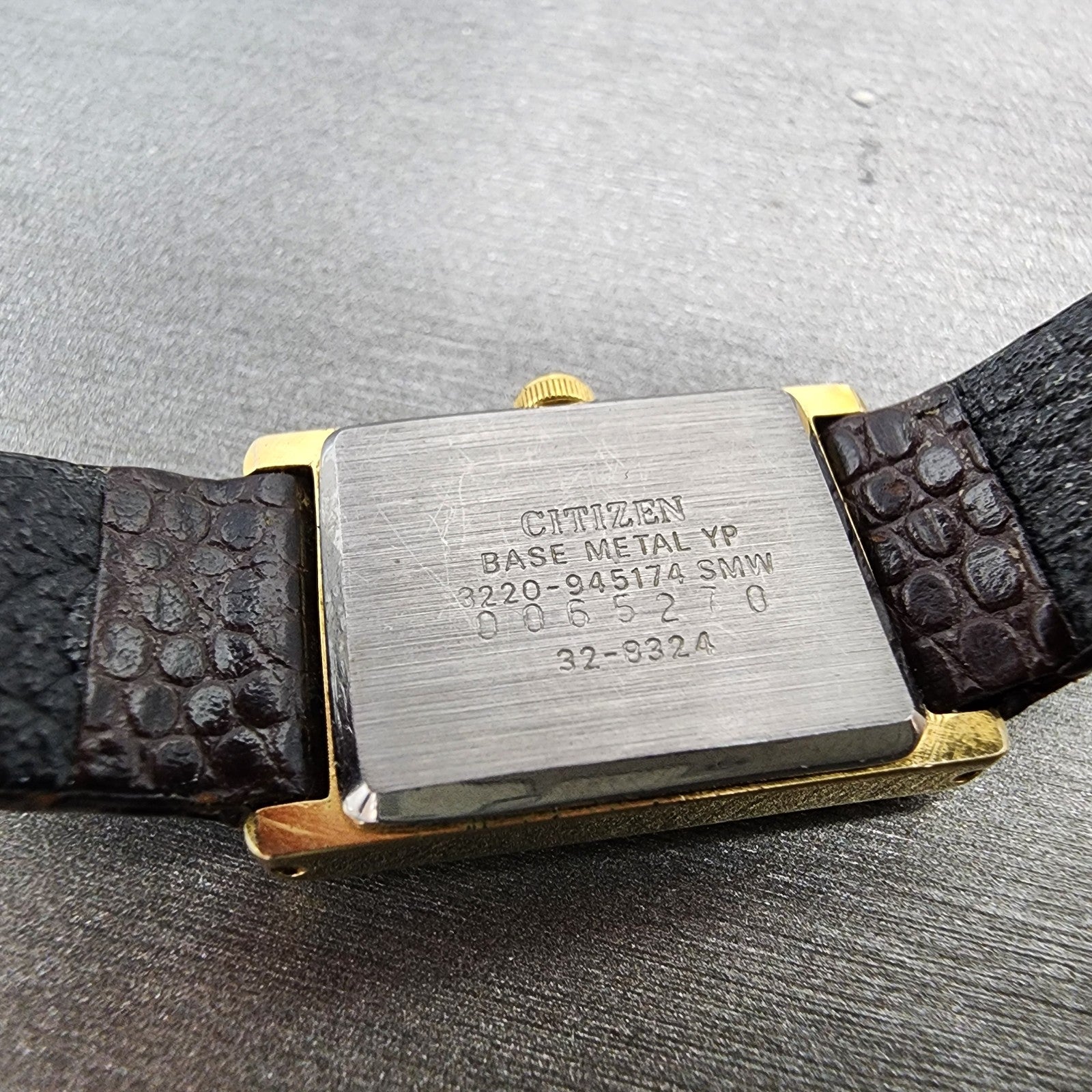 Citizen CQ Tank Watch Women 16mm Black Dial Gold Tone 3220945174 New Battery9