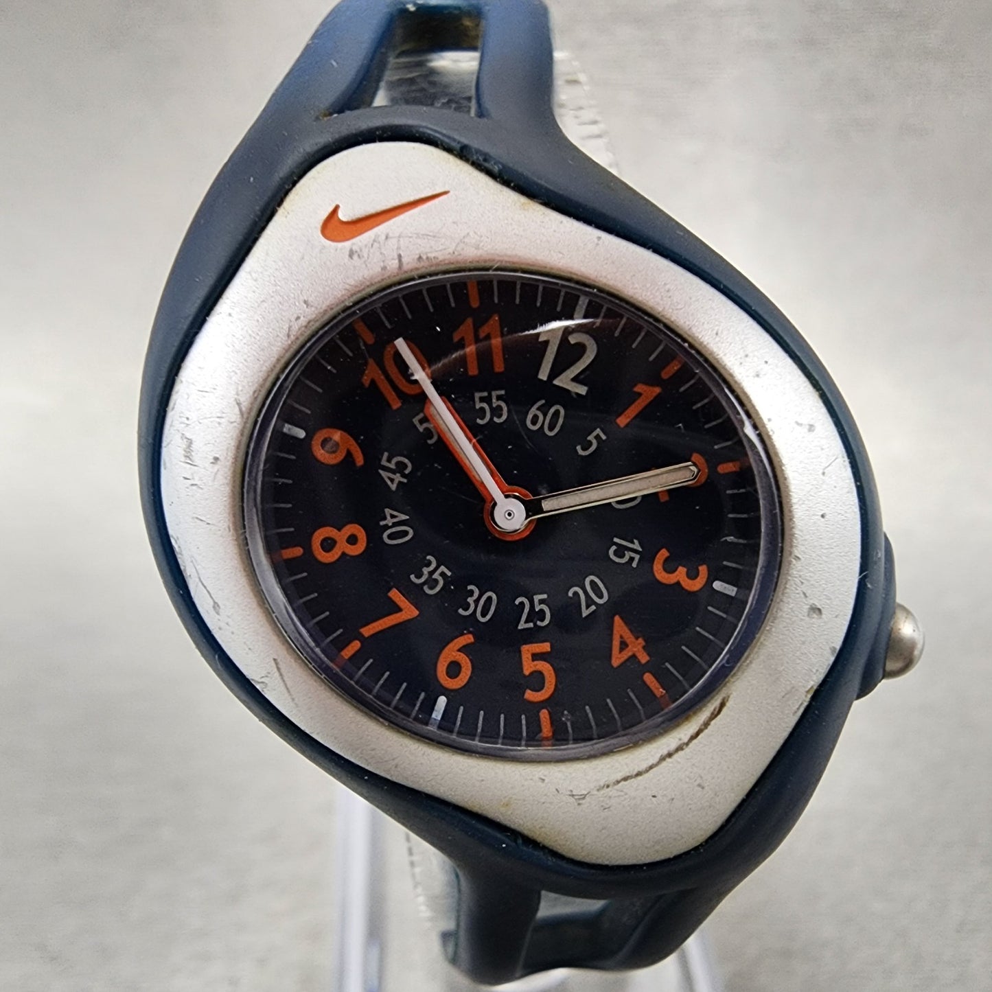 Nike Triax Watch Women 31mm Blue Dial Blue Tone Asymmetrical New Battery1