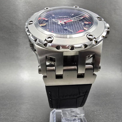 Invicta Reserve Watch Men 52mm Black Dial Silver Tone Daydate 10088 New Battery7
