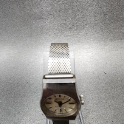 Enicar Star Watch Women 18mm Silver Dial Silver Tone Manual Wind PARTS5