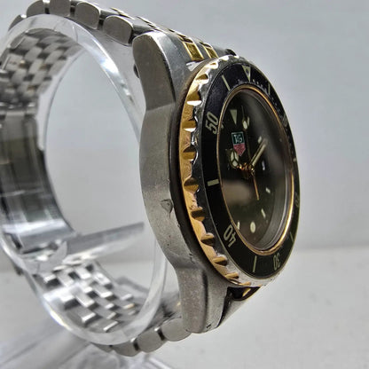 Tag Heuer Professional 200 Dive Watch Women 28mm Gold Dial Two Tone Date NewBatt3