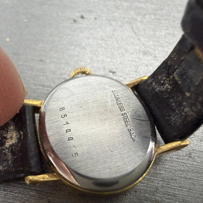 Longines Watch Women 22mm Gold Dial Gold Tone Oval Manual Wind 1134-817 PARTS10