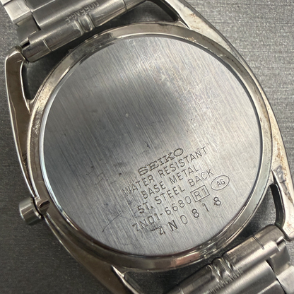 Seiko Avenue Watch Men 32mm White Dial Silver Tone Round 7N01-6680 New Battery10