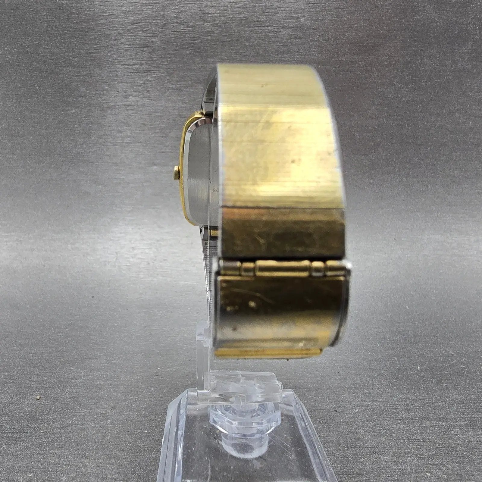 Seiko Analog Digital Watch Men 30mm Champagne Dial Gold Tone H448-5080 PARTS8