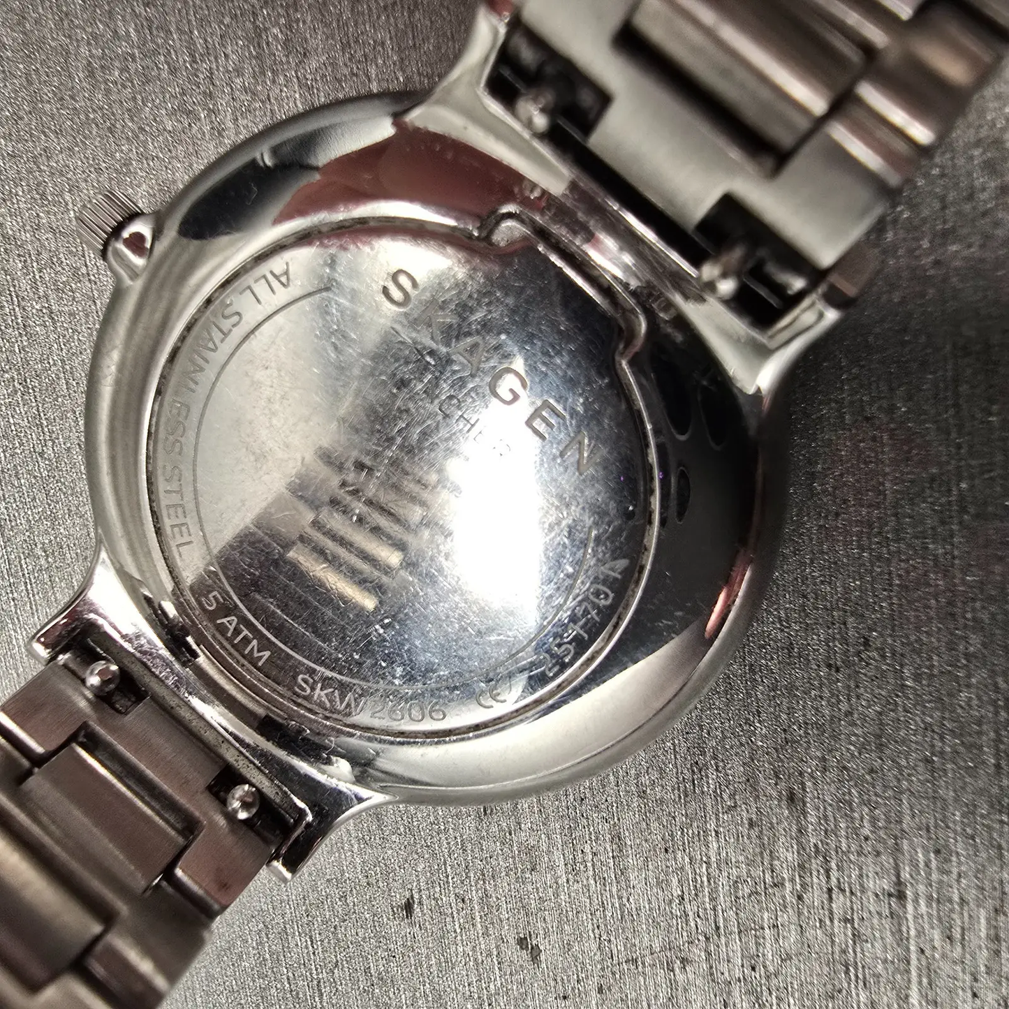 Skagen Ancher Watch Women 34mm Blue Dial Silver Tone Round SKW2606 New Battery10