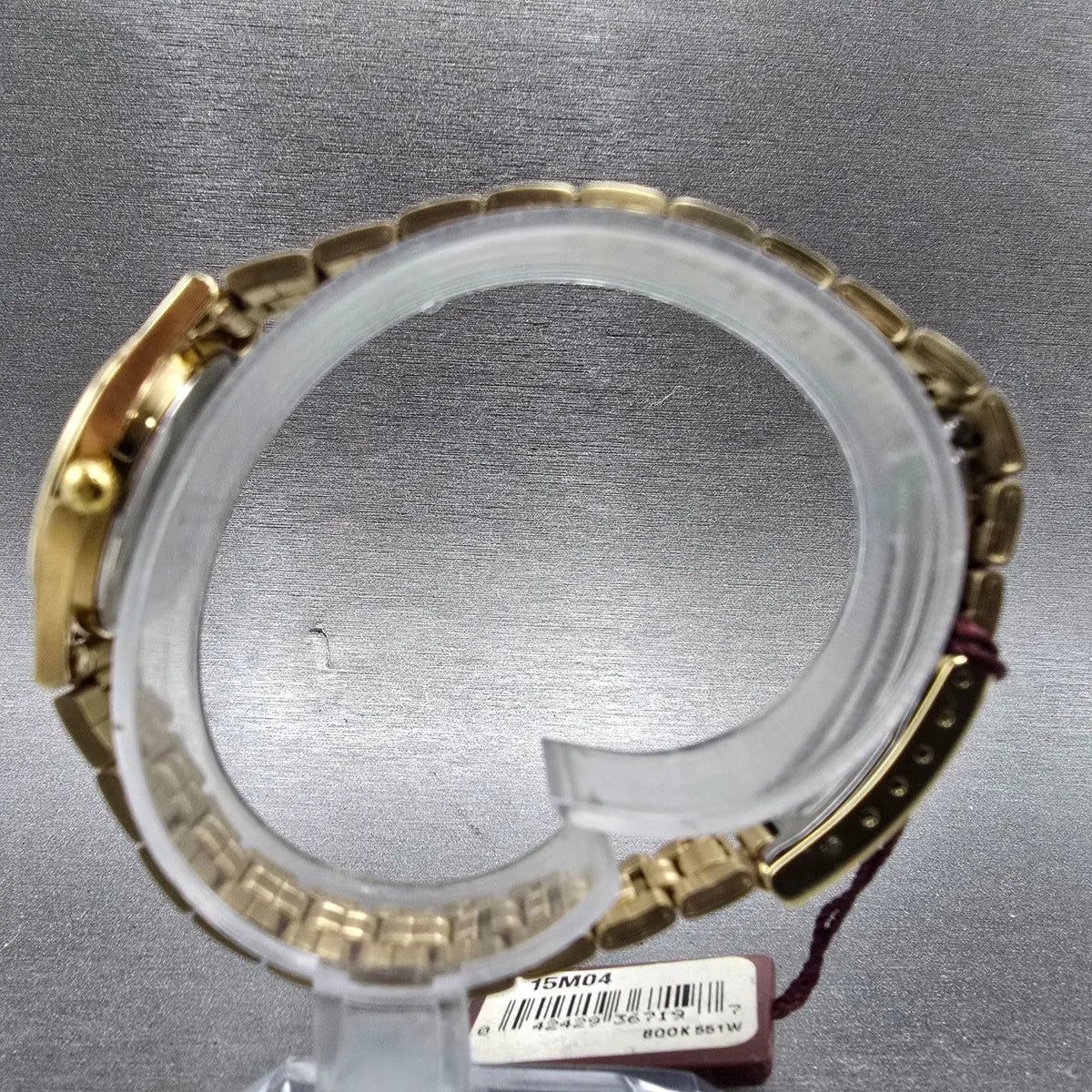 Wittnauer Watch Women 25mm Gold Dial Gold Tone Date Round 15M04 New Battery6