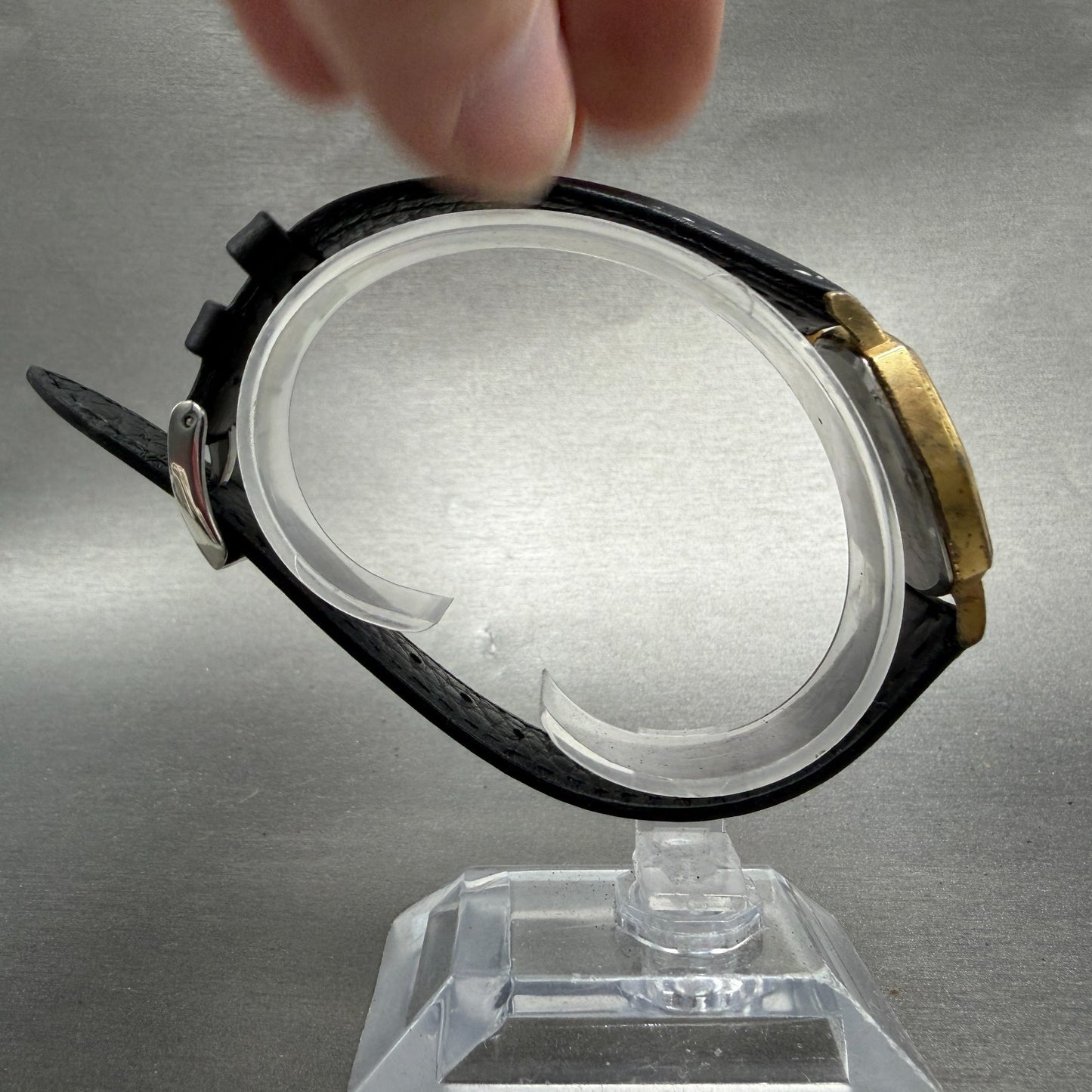 Seiko Watch Men 30mm Champagne Dial Gold Tone Octagon 5931-5350 New Battery VTG8