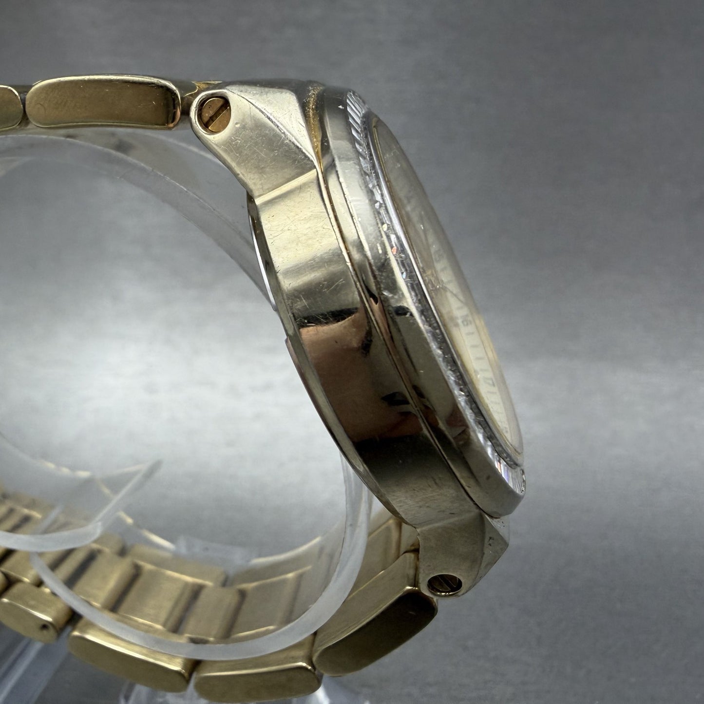 Michael kors Chronograph Watch Women 38mm Champagne Dial Gold Tone Date New Batt3