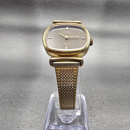 Seiko Watch Women 25mm Brown Dial Gold Tone Oval 11-5020 Manual Wind Vintage5