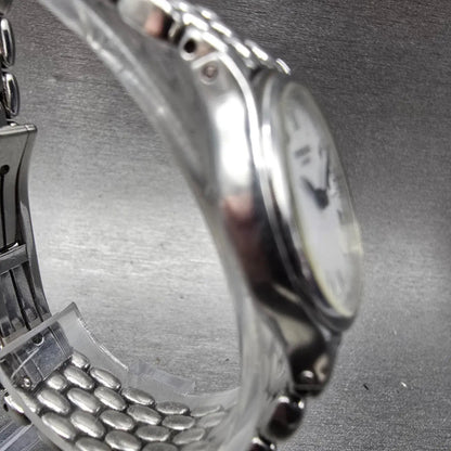 Raymond Weil Watch Women 24mm White Dial Silver Tone Date 5377 New Battery3