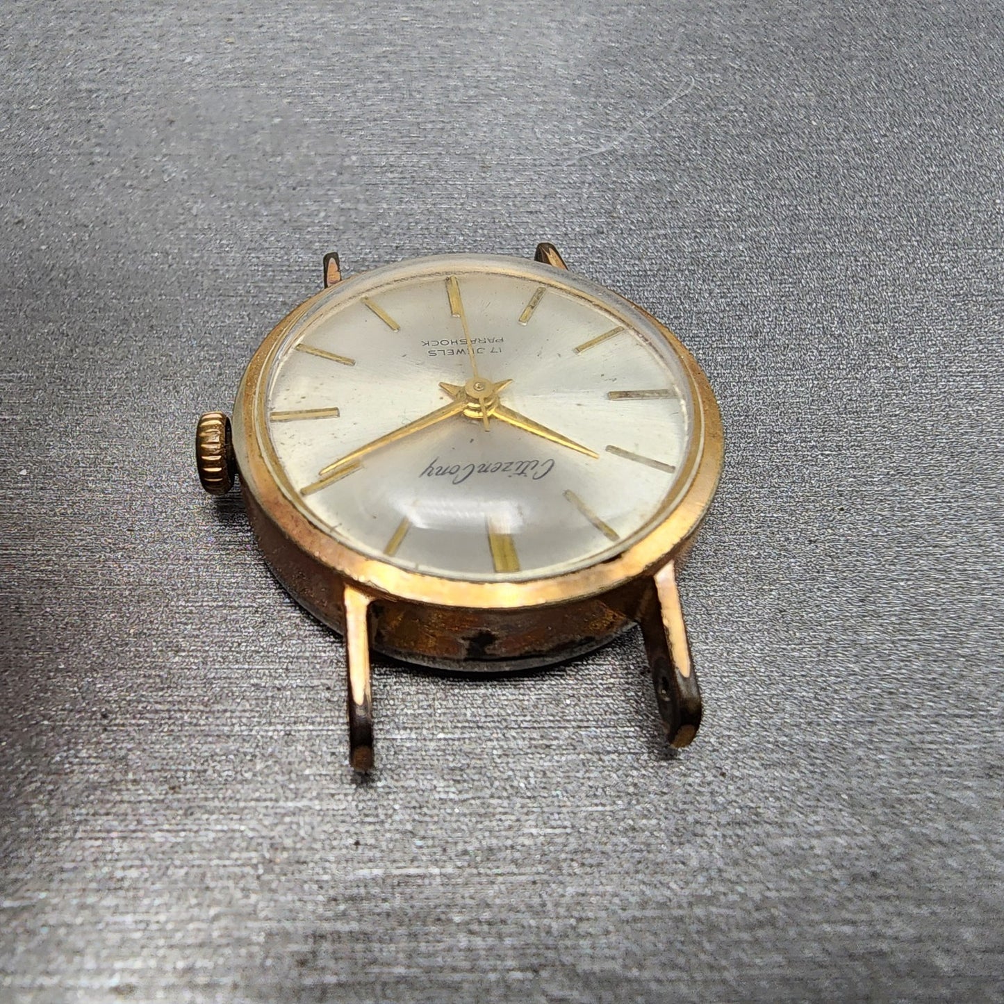 Citizen Cony Watch Women 25mm White Dial Gold Plated Manual Wind Runs VTG4
