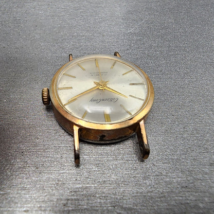 Citizen Cony Watch Women 25mm White Dial Gold Plated Manual Wind Runs VTG4