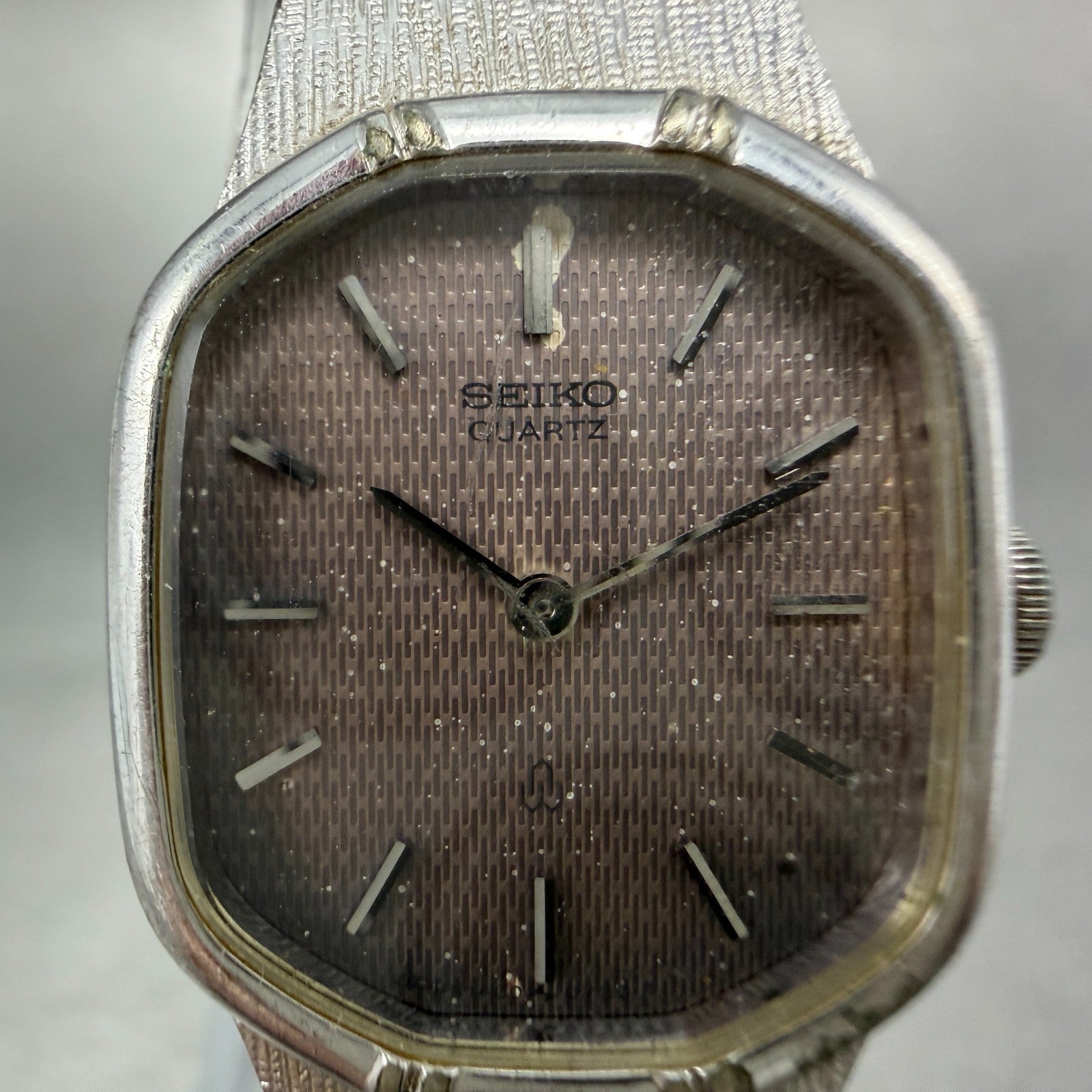 Seiko Watch Women 19mm Silver Dial Silver Tone Octagon 1400-5460 New Battery1