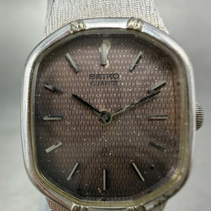 Seiko Watch Women 19mm Silver Dial Silver Tone Octagon 1400-5460 New Battery1