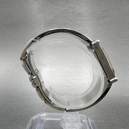 Citizen EcoDrive Watch Tank Watch Women 15mm Black Dial Steel Rectangle Runs8