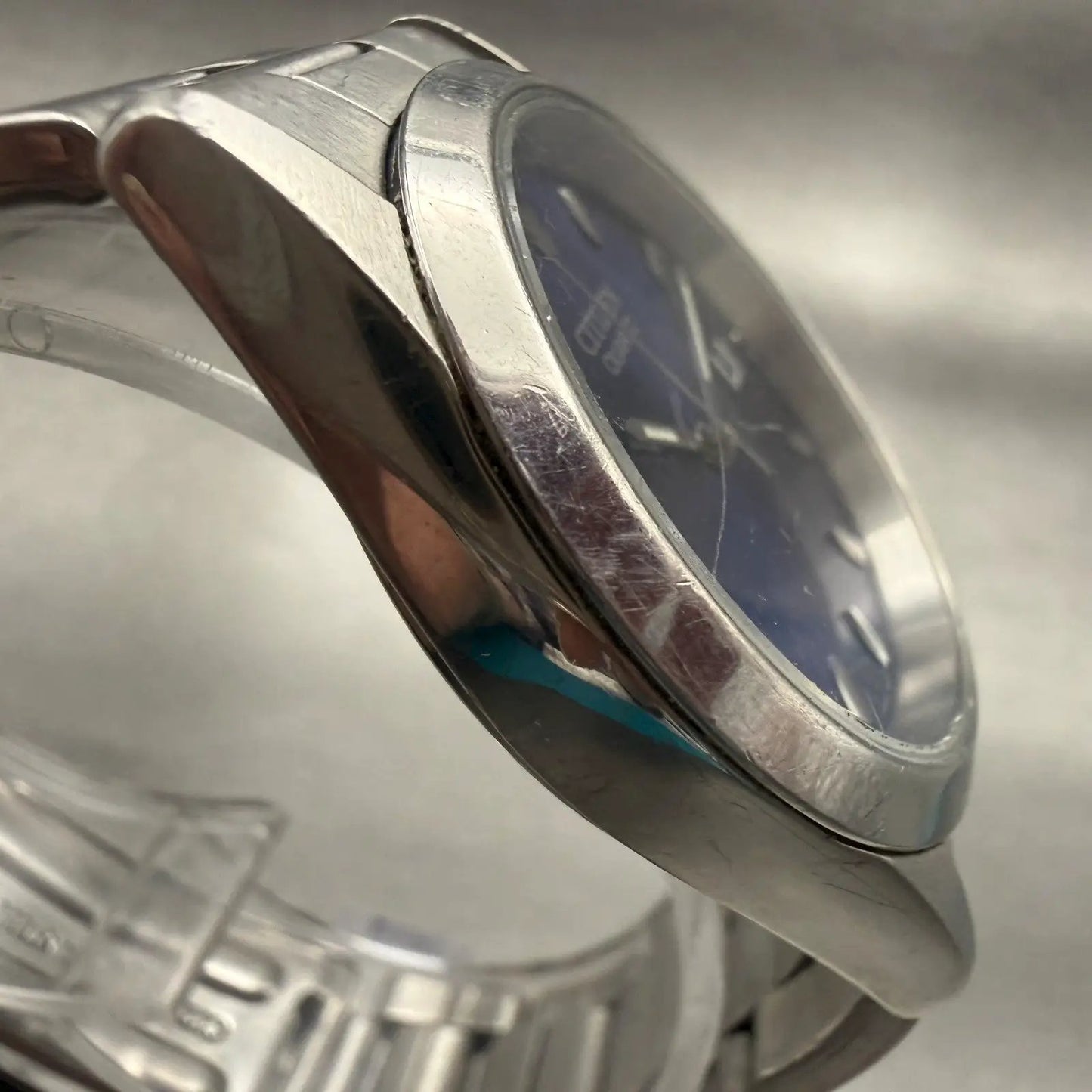 Citizen Watch Men 35mm Blue Dial Silver Tone Date Round 2510-S027845 New Battery3