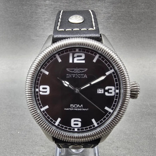 Invicta Watch Men 45mm Brown Dial Silver Tone Date Round 1461 new Battery0