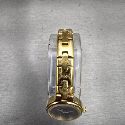 Seiko Watch Women 18mm Black Dial Gold Tone Oval 2Y00-5A90 New Battery Vintage4