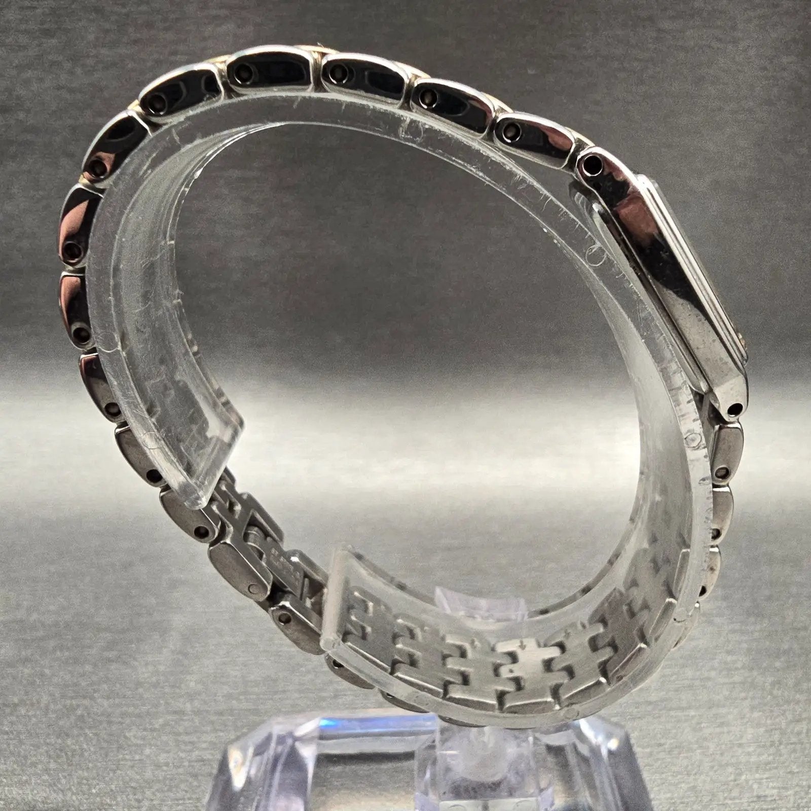 Seiko Tank Watch Women 13mm MOP Dial Silver Tone Rectangle 2E20-0AS0 New Batt8