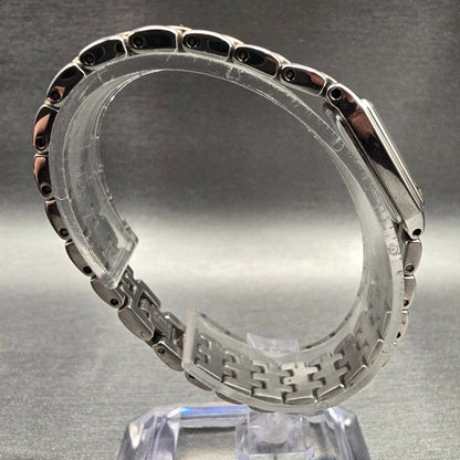Seiko Tank Watch Women 13mm MOP Dial Silver Tone Rectangle 2E20-0AS0 New Batt8