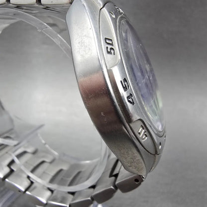 Fossil Blue Dive Watch Men 40mm Blue Dial Silver Tone Round AM-3395 New Battery3