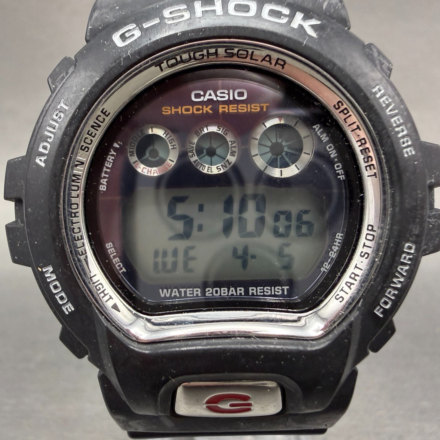 Casio G-Shock G-7210 Watch Men 46mm Digital Black Alarm Chronograph Solar Works1