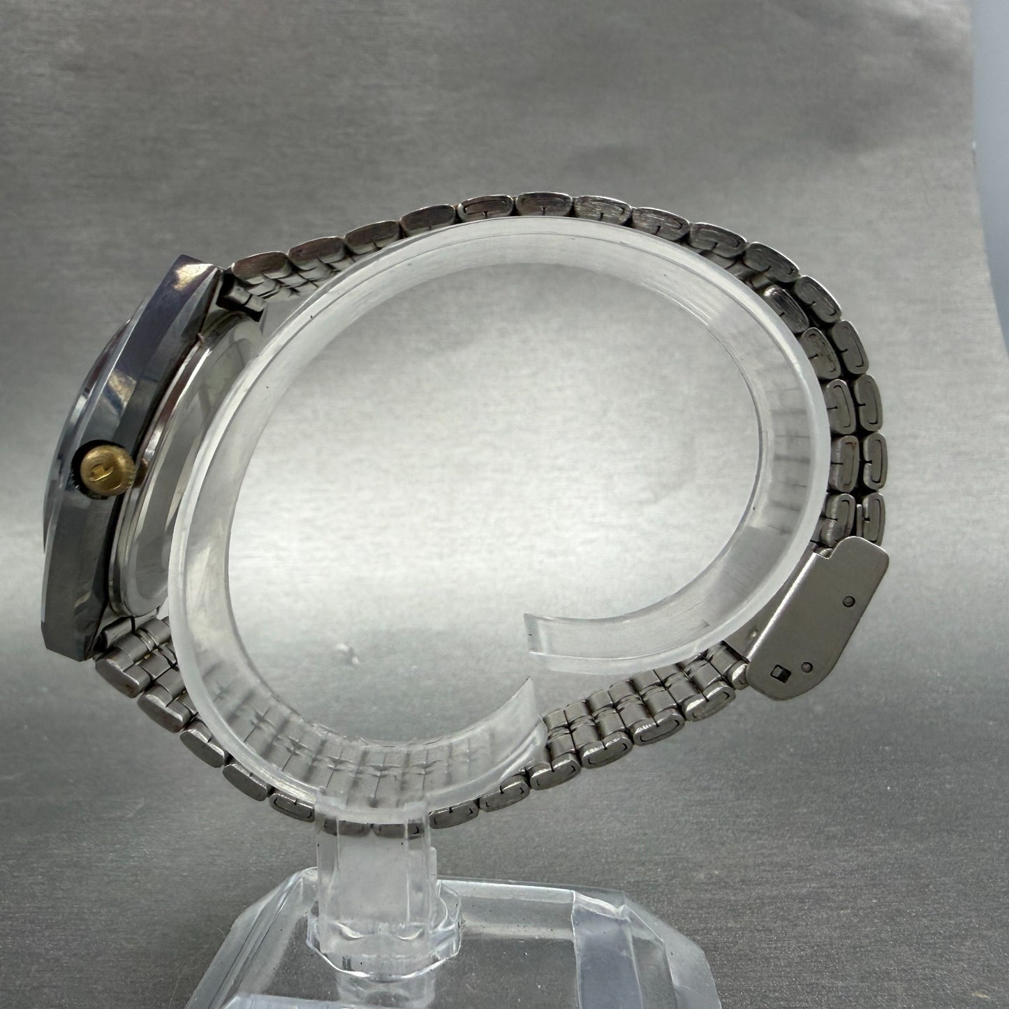 Technos Borazon Watch Men 37mm Black Dial Tungsten Date Round Automatic VTG6