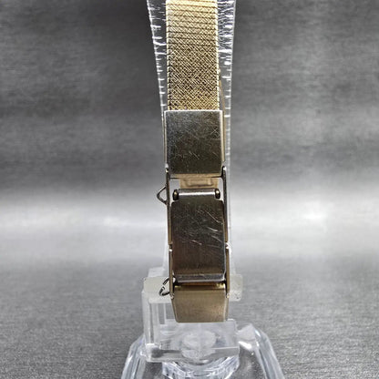 Seiko Watch Women 13mm Ivory Dial Gold Tone Rectangle 2E20-6139 New Battery7