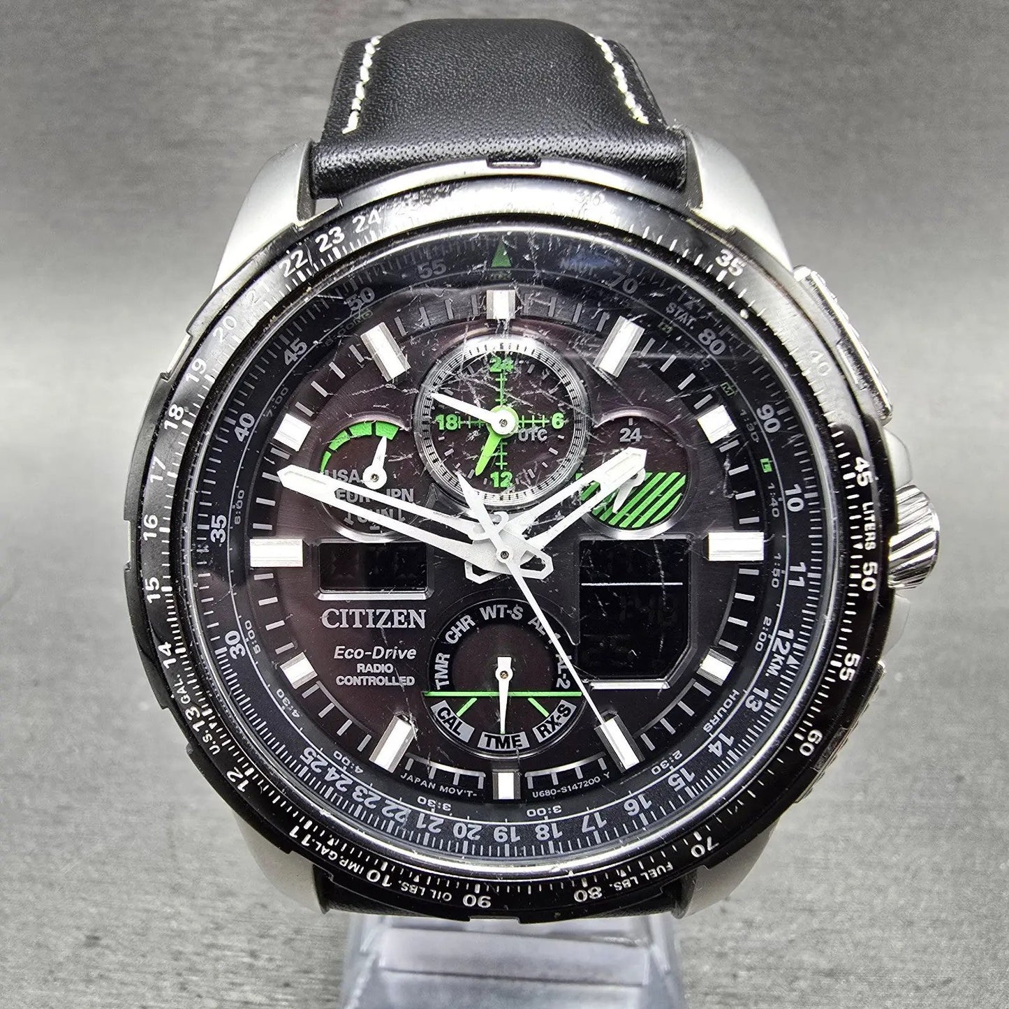 Citizen Promaster Skyhawk Watch Men 47mm Black Dial Steel A-T JY8051-08E Works0