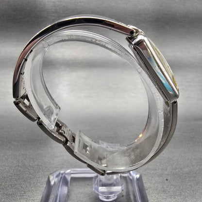 Seiko Watch Women 18mm White Dial Silver Tone Rectangle V401-6279 New Battery8