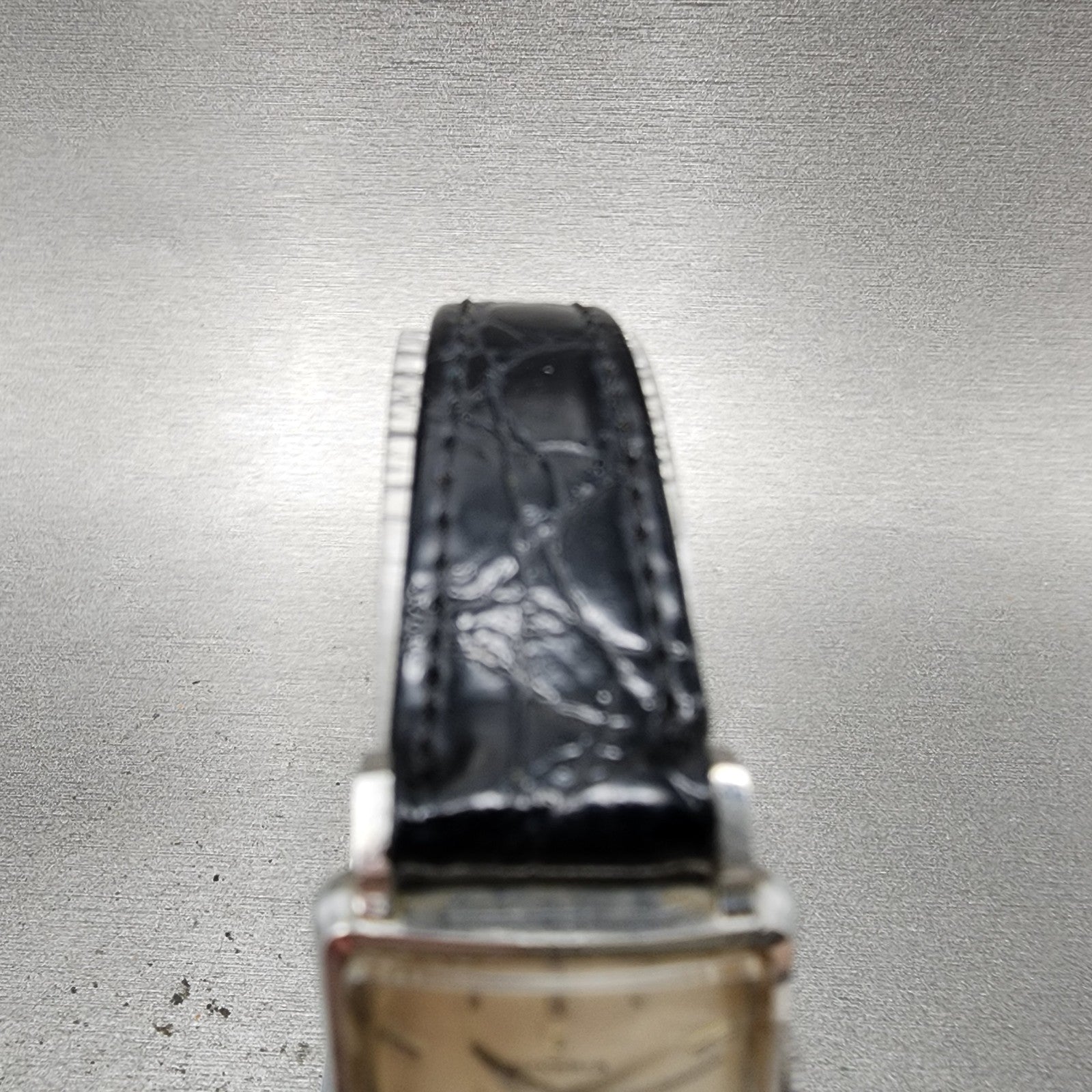 Juvenia Tank Watch Women 21mm Champagne Dial Silver Tone Rectangle Manual Wind5