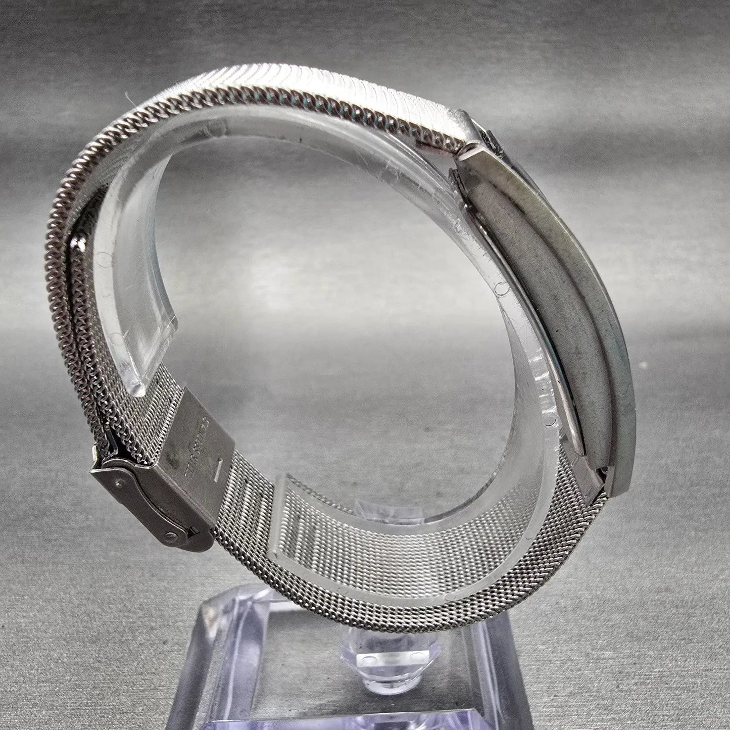 Skagen Denmark Watch Women 20mm Silver Dial Two Tone Rectangle 2SSS New Battery8