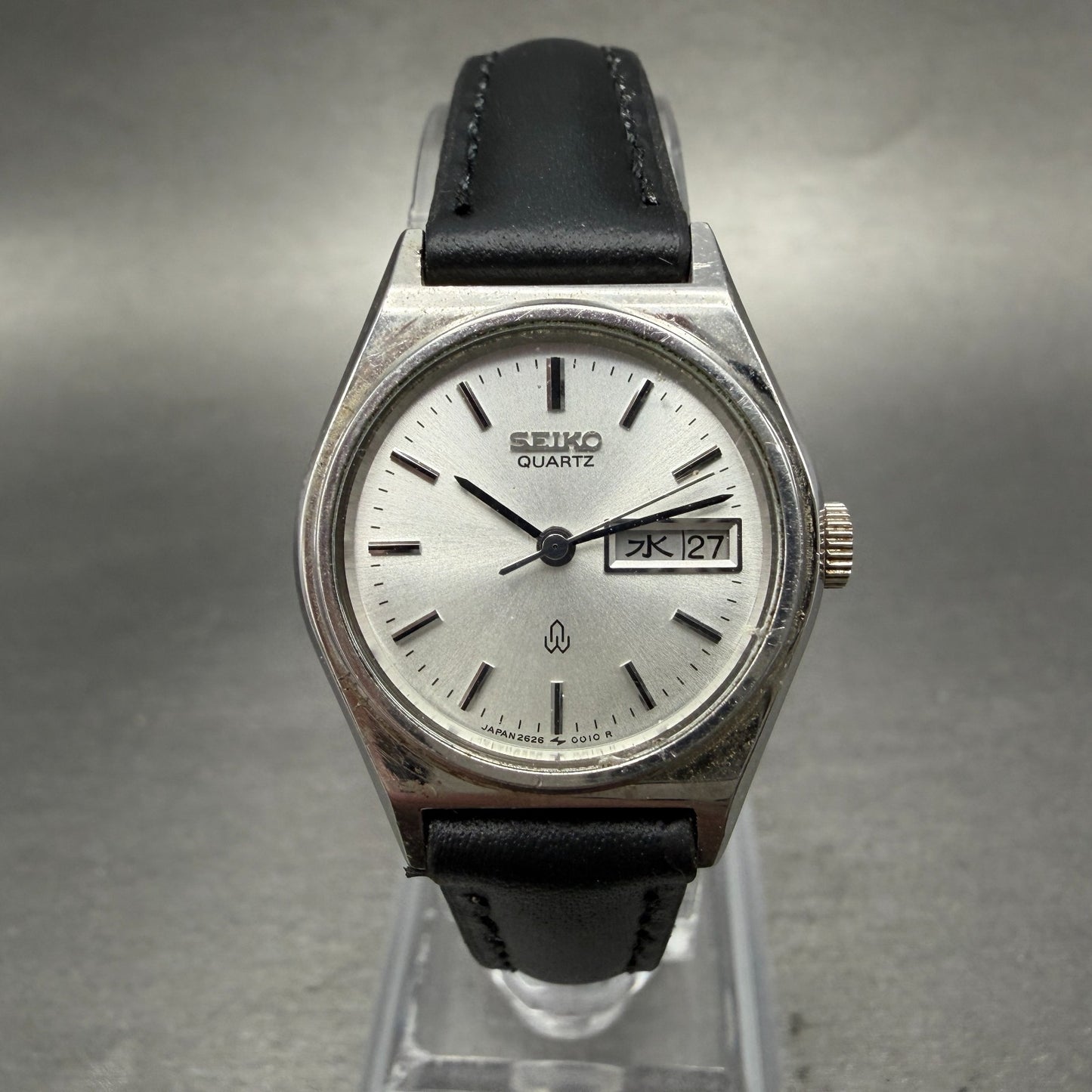 Seiko Watch Women 24mm Silver Dial Silver Tone Daydate 2626-0010 New Battery TG50