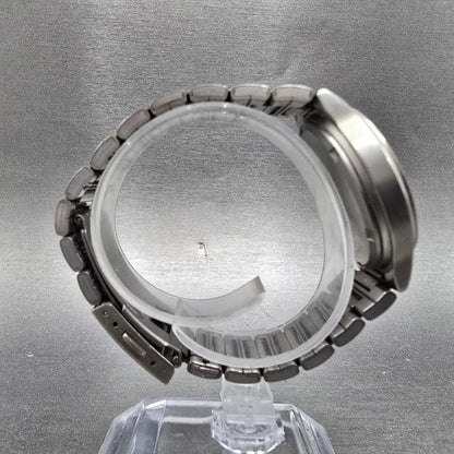 Seiko Solar Watch Men 35mm Gray Dial Titanium Date Round V145-0D60 Runs JDM8