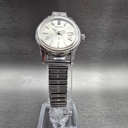 Seiko Watch Women 27mm Silver Dial Silver Tone Date Round 2118-0230 Manual Wind5